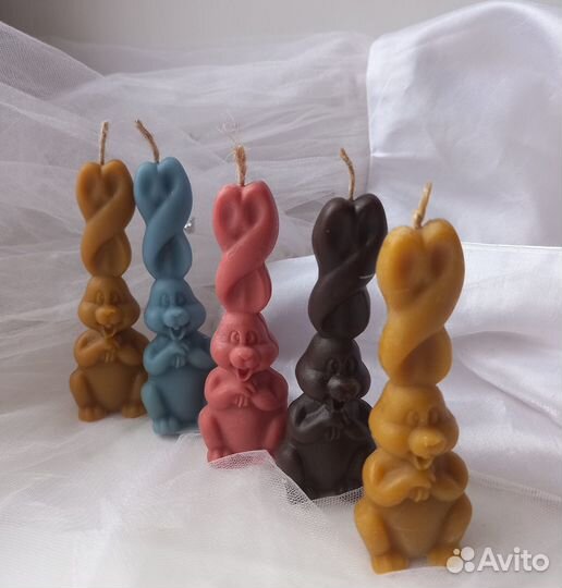 Свеча восковая зайчик