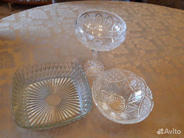 Хрустальные конфетницы и салатники СССР