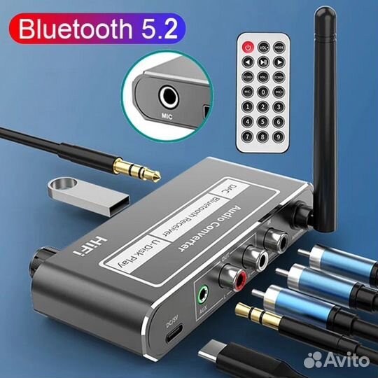 Bluetooth приемник аудиосигнала с пультом и встрое