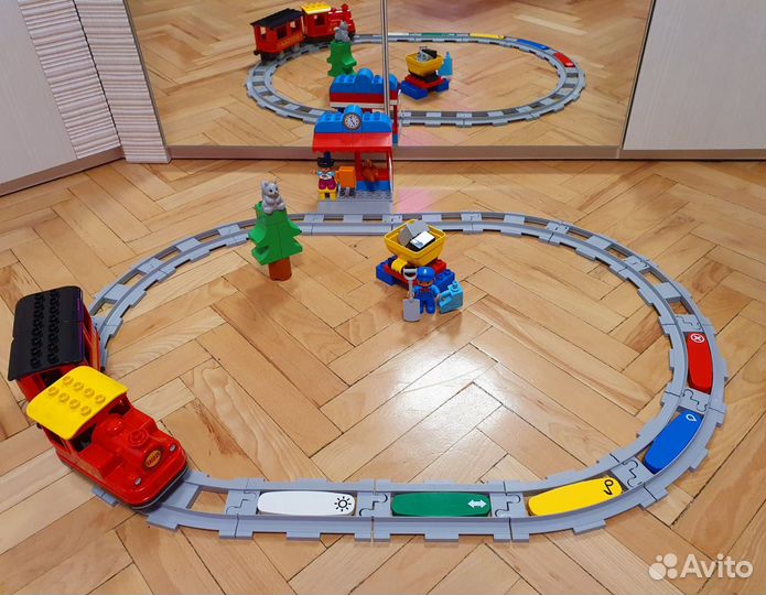 Lego duplo 10874 поезд и железная дорога