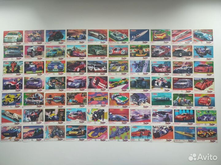 Полная серия turbo спорт 71-140.Вкладыши от жвачки