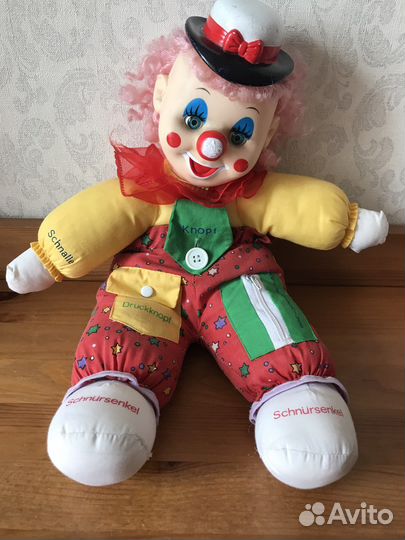 Кукла клоун. Развивающая игрушка
