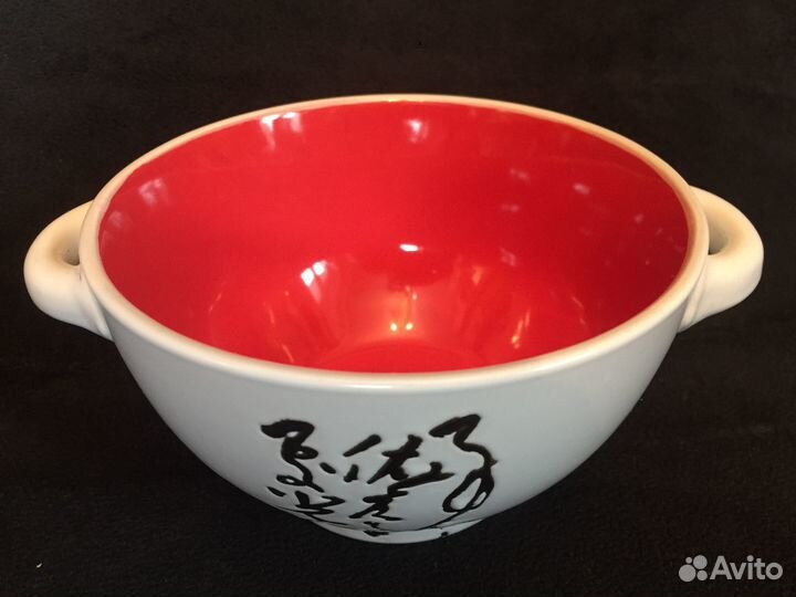 Чаша для бульона, 2 ручки, керамика, восточная