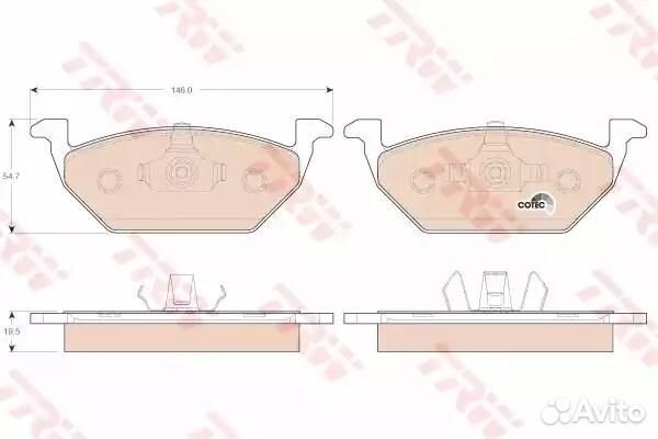 Колодки тормозные дисковые перед