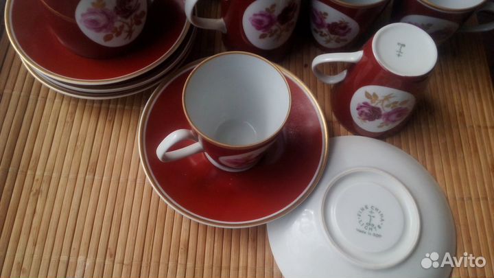 Кофейный сервиз винтаж Fine China Lichte1970-е,GDR