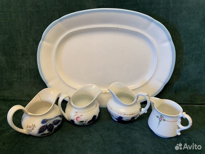 Блюдо Молочники Кузнецов Красный Фарфорист