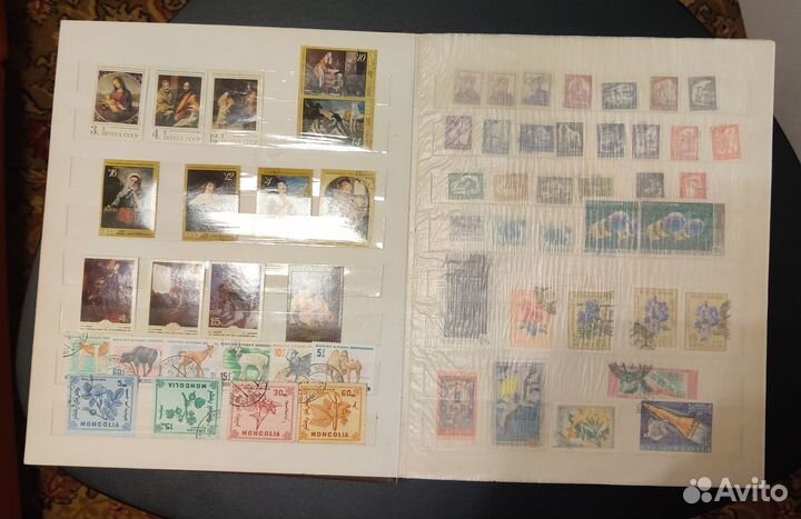 Альбом с марками разных стран 16 страниц 30 листов