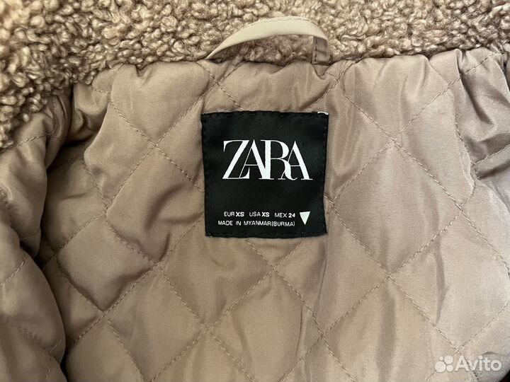 Пушистая куртка zara