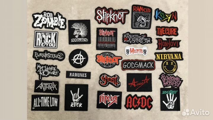 Рок метал нашивки (термонашивки)