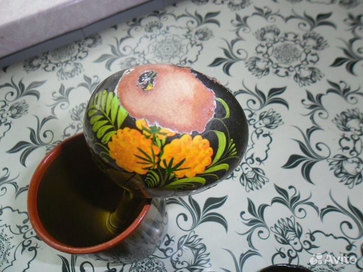 Деревянные ложки хохлома СССР + стаканчик