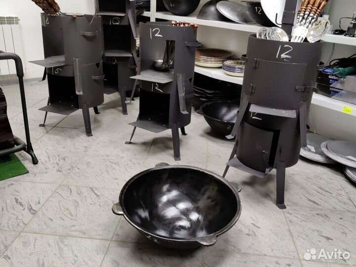 Казан чугунный на 22 л премиум большой