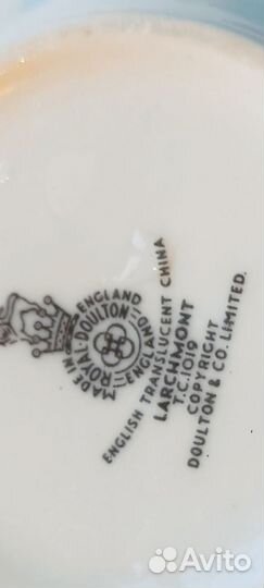 Чашка с блюдцем костяной фарфор