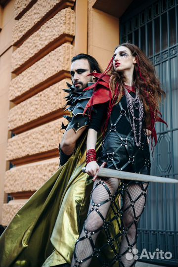 Платье сетка портупея из кожи