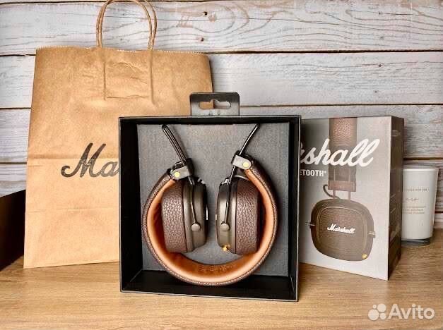 Большие наушники Marshall Major 3 коричневые