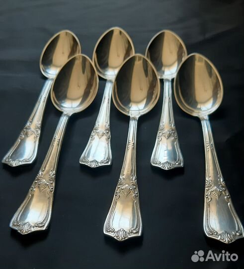 Столовое серебро 875проба.Чайные ложки.Набор 6 шт