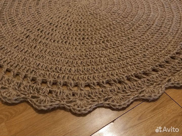 Ковер из джута круглый