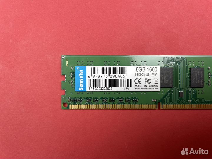 DDR3 8GB 1600 MHz dimm semsotai для пк