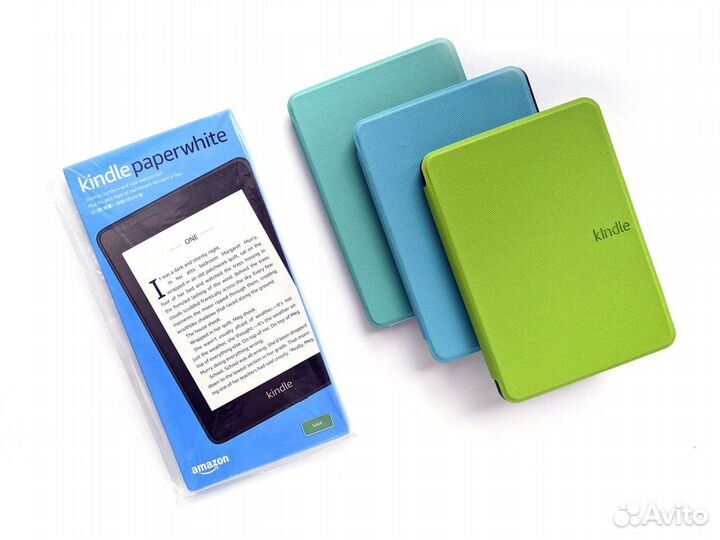 Новая Kindle Paperwhite 2018 Sage зелёная + чехол
