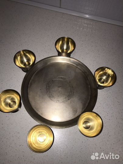 Мельхиоровый коньячный набор СССР 83 руб