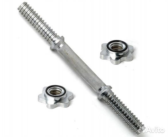 Гриф гантельный (хромированный) 400 мм / диаметр 2