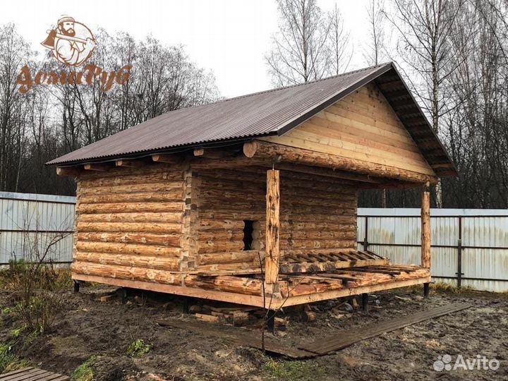 Сруб бани 6х6