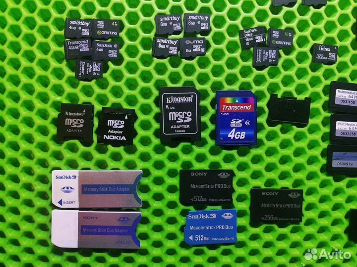 Карты памяти micro SD, M2, MMC, MS Pro Duo