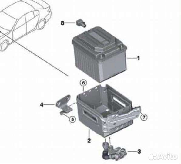 BMW Генератор 12318490539 аккумулятор 61215A38DE3