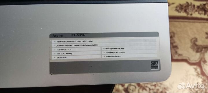 Ноутбук acer aspire e1-531G