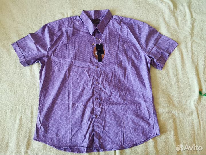 Рубашка с коротким рукавом сиреневая (Турция)