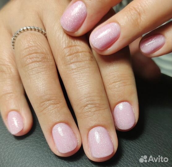 Маникюр с покрытием гель лак, наращивание ногтей