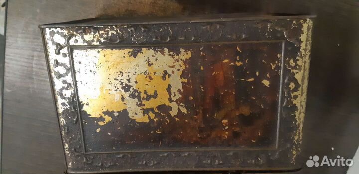 Жестянок ящик Паровой фабрики Бельфор 19в.Большой