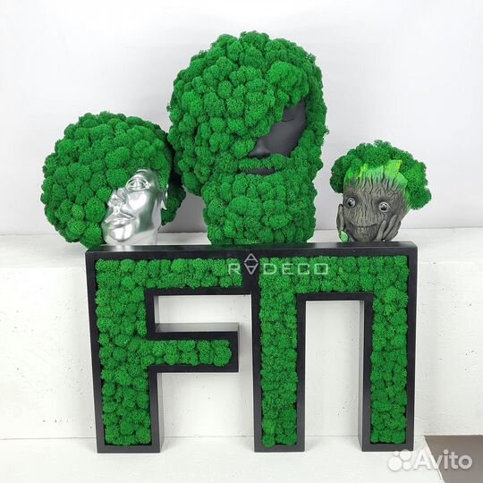 Логотип из мха