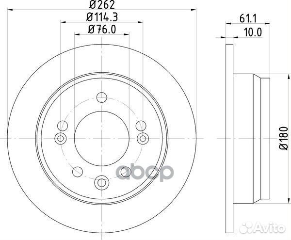 Диск тормозной зад BN-1047;FX-1022;58411-1H