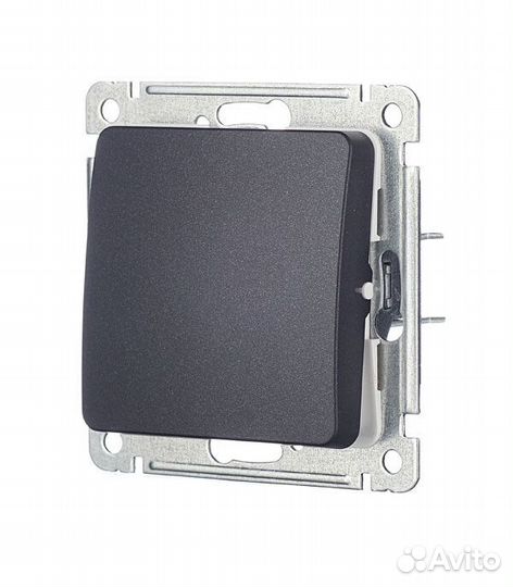 Выключатель Hegel Master одноклавишный встраиваемый черный (вс10-411-08)