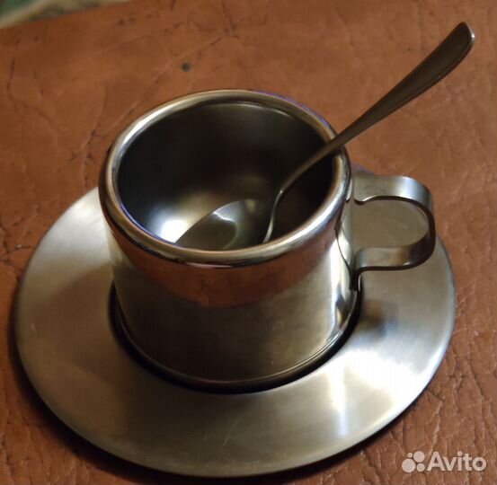 Кофейная чайная пара из нержавеющей стали