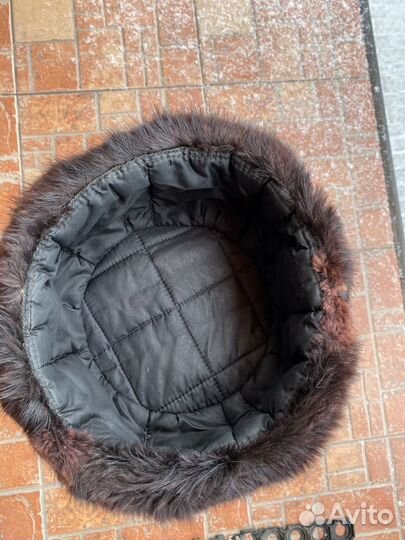 Ондатровая мужская шапка, размер 55