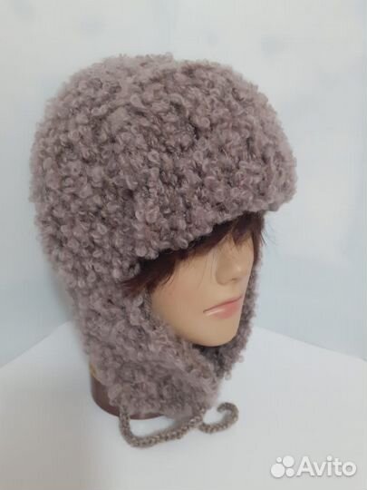 Шапка-ушанка букле зимняя