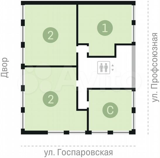 3-к. квартира, 82,8 м², 3/11 эт.