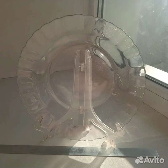 СССР стеклянная суповая тарелка, клеймо,редкость