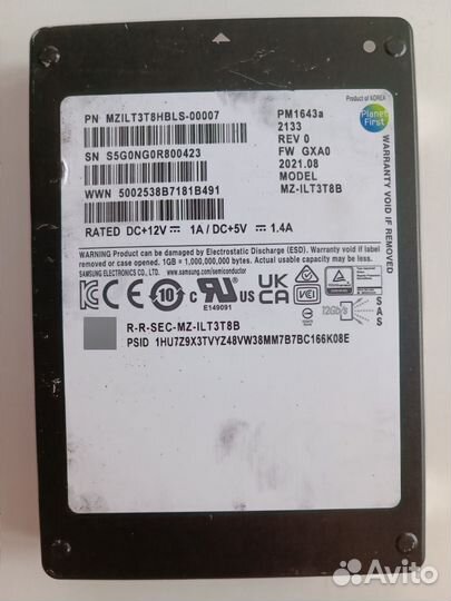 Жесткий диск Samsung mzilt3T8hbls-00007 3.8GB