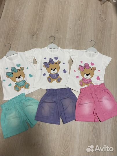Костюм шорты футболка 92-110(новый Турция)