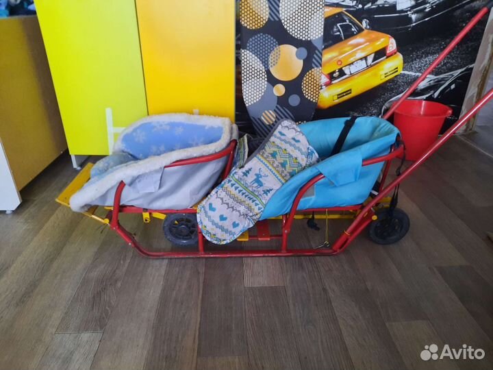 Детские санки коляска бу для двойни
