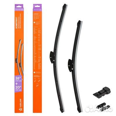 Щетки стеклоочистителя бескаркасные 650/500мм 2 шт