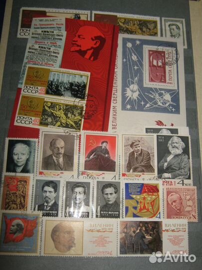 Марки;ленин,соратники,великий октябрь