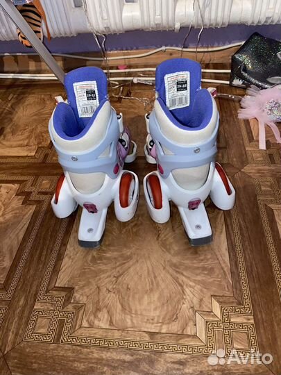 Роликовые коньки 4х колесные детские 29-32