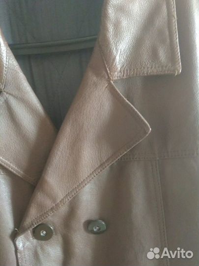 Мужское кожаное пальто