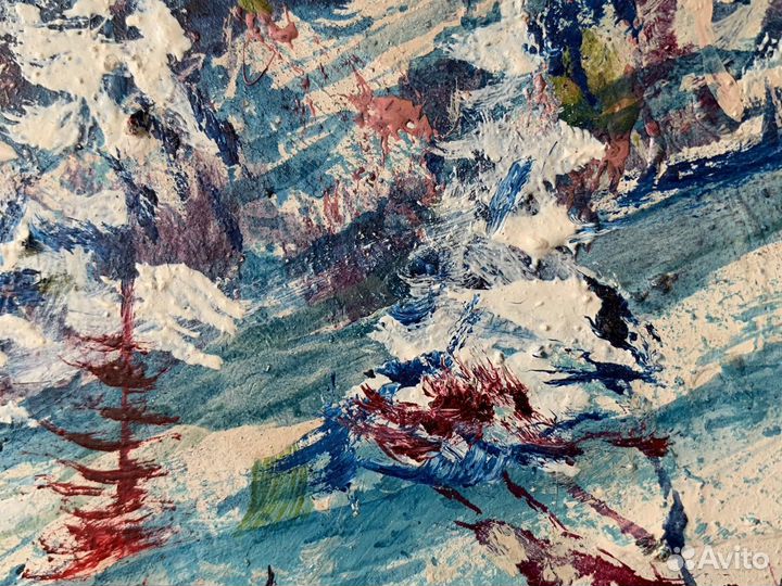 Картина зимний пейзаж