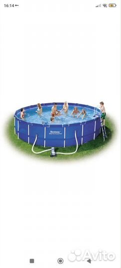 Каркасный бассейн bestway 366*122+лестница+ фильтр