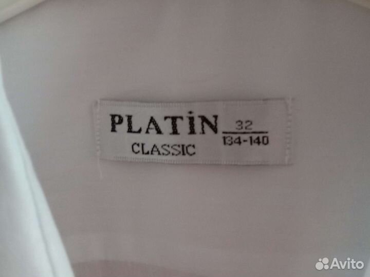 Рубашка белая мальчик 134-140