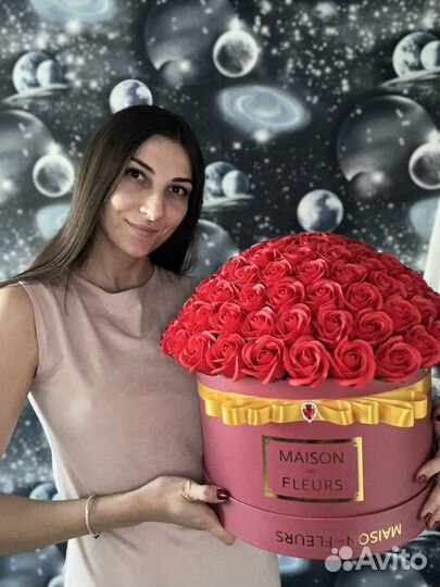 Букет из 101 мыльной розы